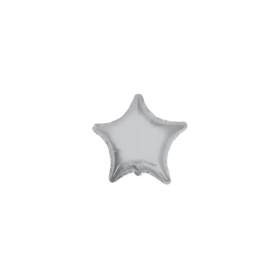 Palloncini Stella Argento micro shape 4" (10cm) in mylar, 5pz.