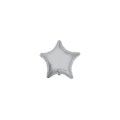 Palloncini Stella Argento micro shape 4" (10cm) in mylar, 5pz.