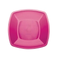 Piatti Fucsia piani di forma quadrata 23cm, 25pz.