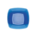 Piatti Fondi Blu Trasparente di forma quadrata 18cm, 12pz.