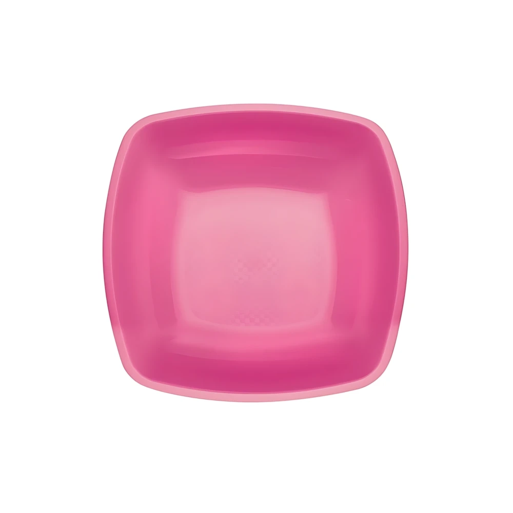 Piatti Fucsia fondi di forma quadrata 18cm, 25pz.