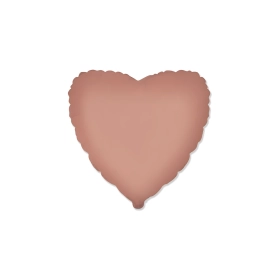 Palloncino Cuore Rosa Vintage Satinato 18" (45cm), 1pz.