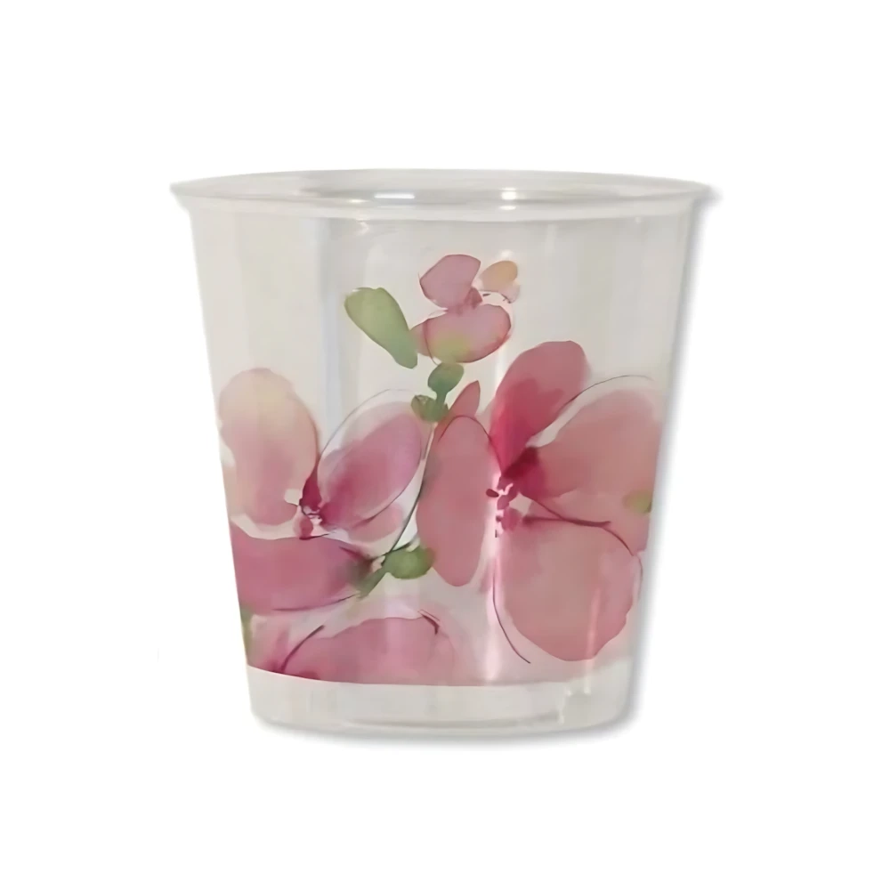 Bicchieri Pink Flowers Kristall 300cc, 8pz.