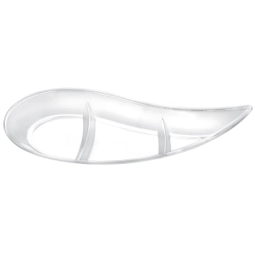 Piattino Virgola Trasparente 30cc 50pz