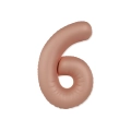 Palloncino Numero 6 Slim Mate Rosa Vintage Satinato 37" (86cm), 1pz.
