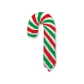 Palloncino Candy Cane bianco rosso verde alto 39" (100cm), 1pz.