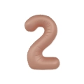 Palloncino Numero 2 Slim Mate Rosa Vintage Satinato 37" (86cm), 1pz.