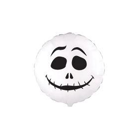 Palloncino Scheletro Sorridente Halloween Tondo 18" (45cm), 1pz.
