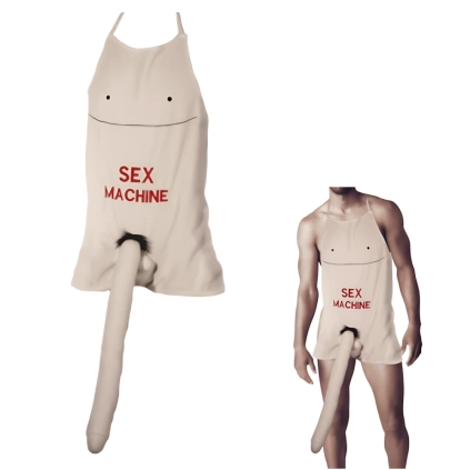 Grembiule con pene in peluche 66x54cm