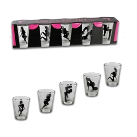 Bicchierini Sexy Ladies, con donne sexy, 5pz.