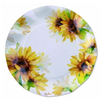 Piatti Grandi girasoli, sunflower da 27cm, 8pz.