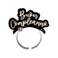 Frontini in carta Buon Compleanno Oro – Confezione da 4 pezzi