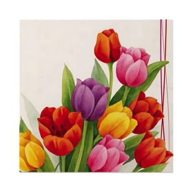 Tovaglioli Tulipani Colorati 33x33cm, 20pz.
