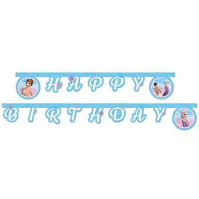 Festone Bandierine Stitch Happy Birthday in carta 2m, 1pz.