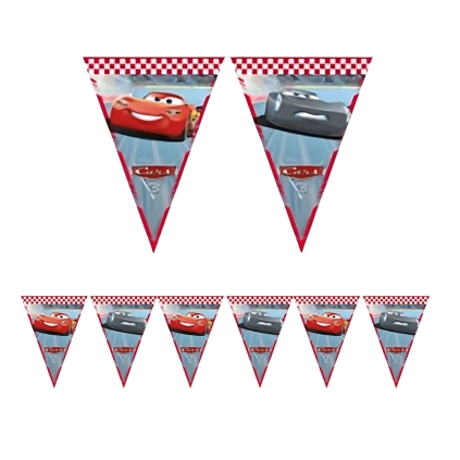 Festone bandierine Cars 3 – 9 bandierine 20x30 cm, 3 metri