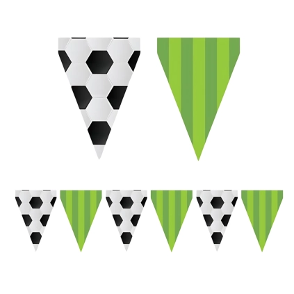 Festone bandierine a tema Calcio – 9 bandierine 20x30 cm, 3 metri