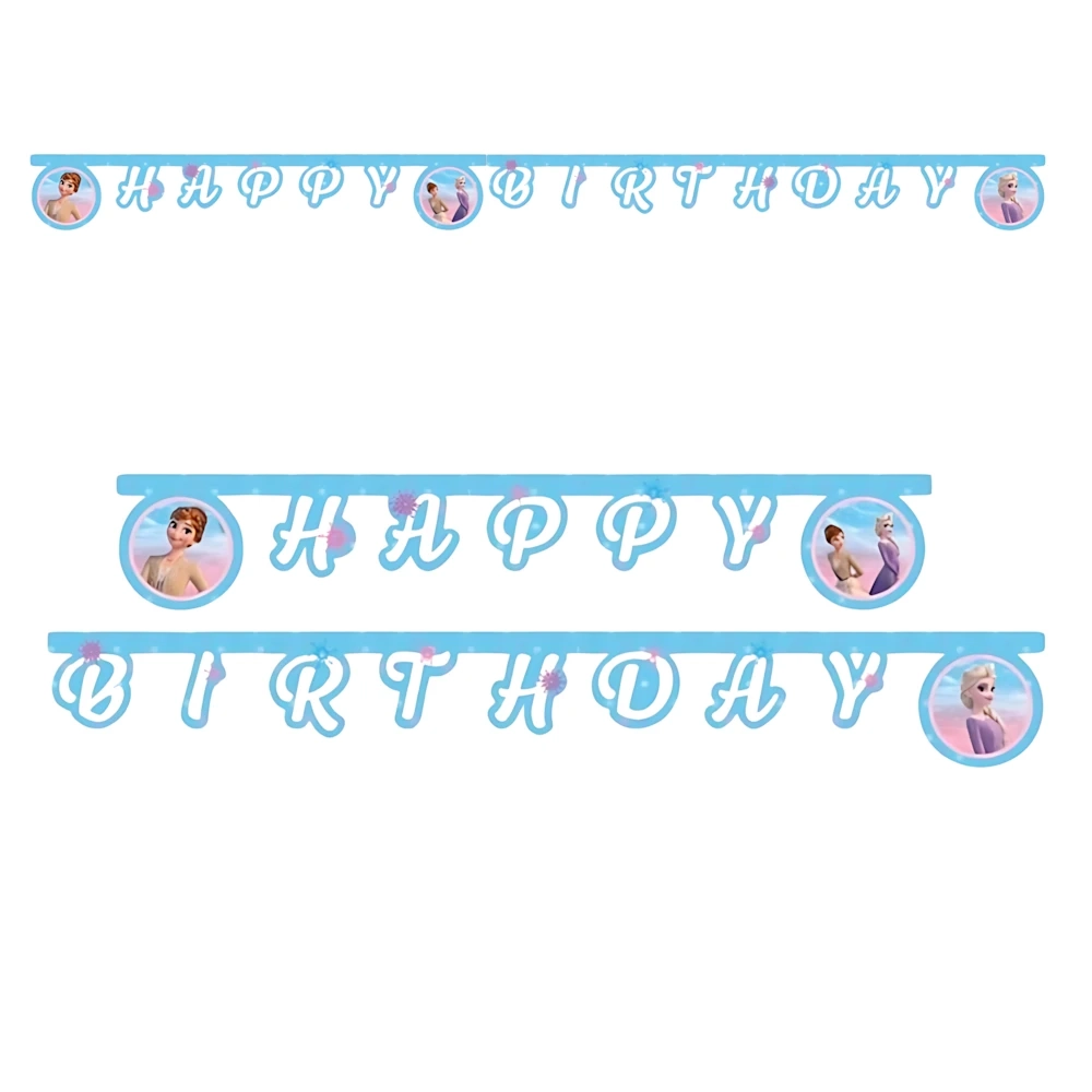 Festone Happy Birthday - Frozen 2 Wind Spirit, 2m