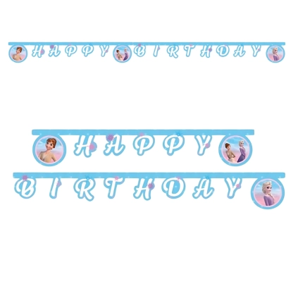 Festone Happy Birthday - Frozen 2 Wind Spirit, 2m