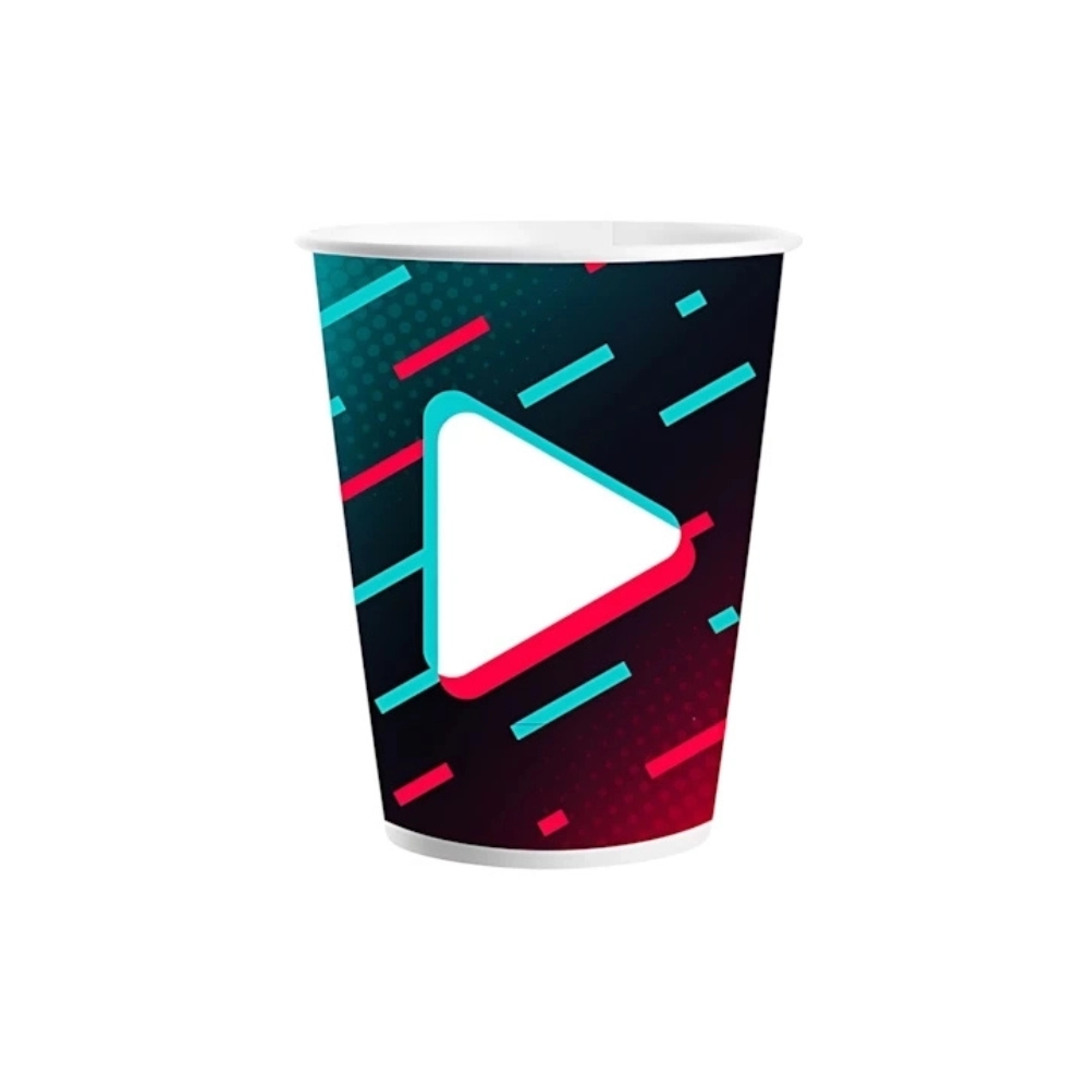 Bicchieri Simil Tik Tok 200ml in carta, 8pz.