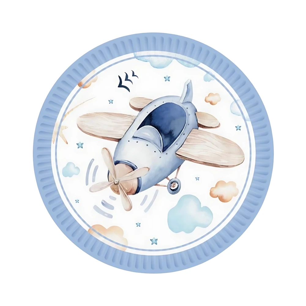 Piatti di Carta Nascita Bimbo “Sweet Boy” 23cm ,8pz
