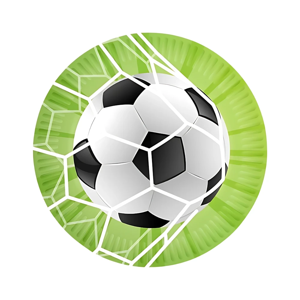 Piatti di Carta Grandi Calcio 23cm ,8pz