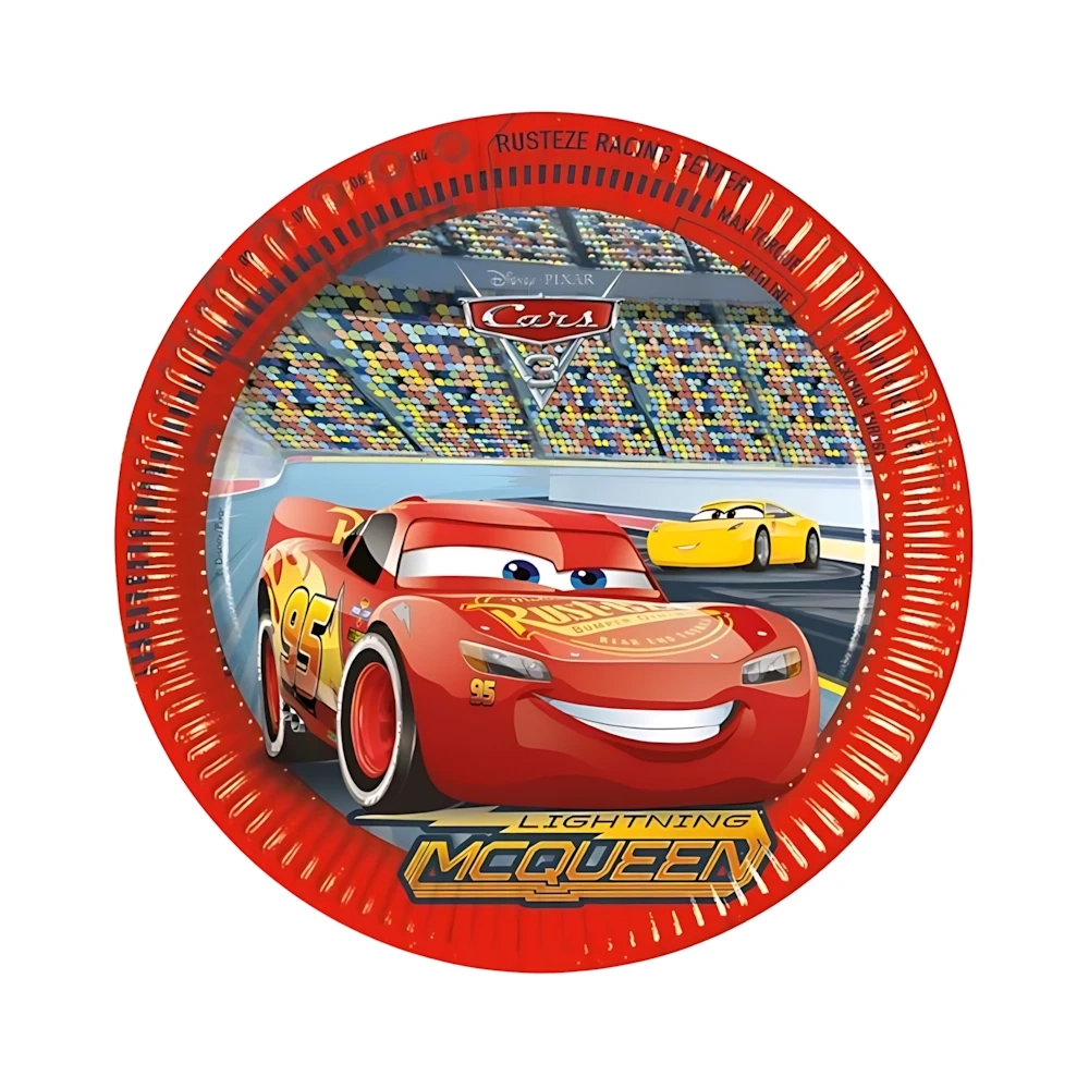 Piatti di Carta Grandi Cars 3 23cm ,8pz