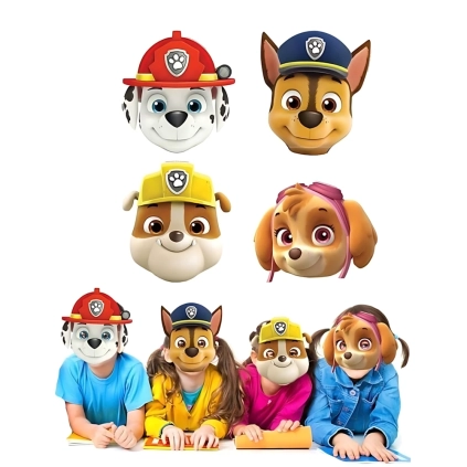 Mascherine - Paw Patrol in cartoncino, 6pz.