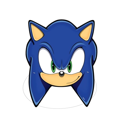 Mascherine - Sonic in cartoncino, 6pz.