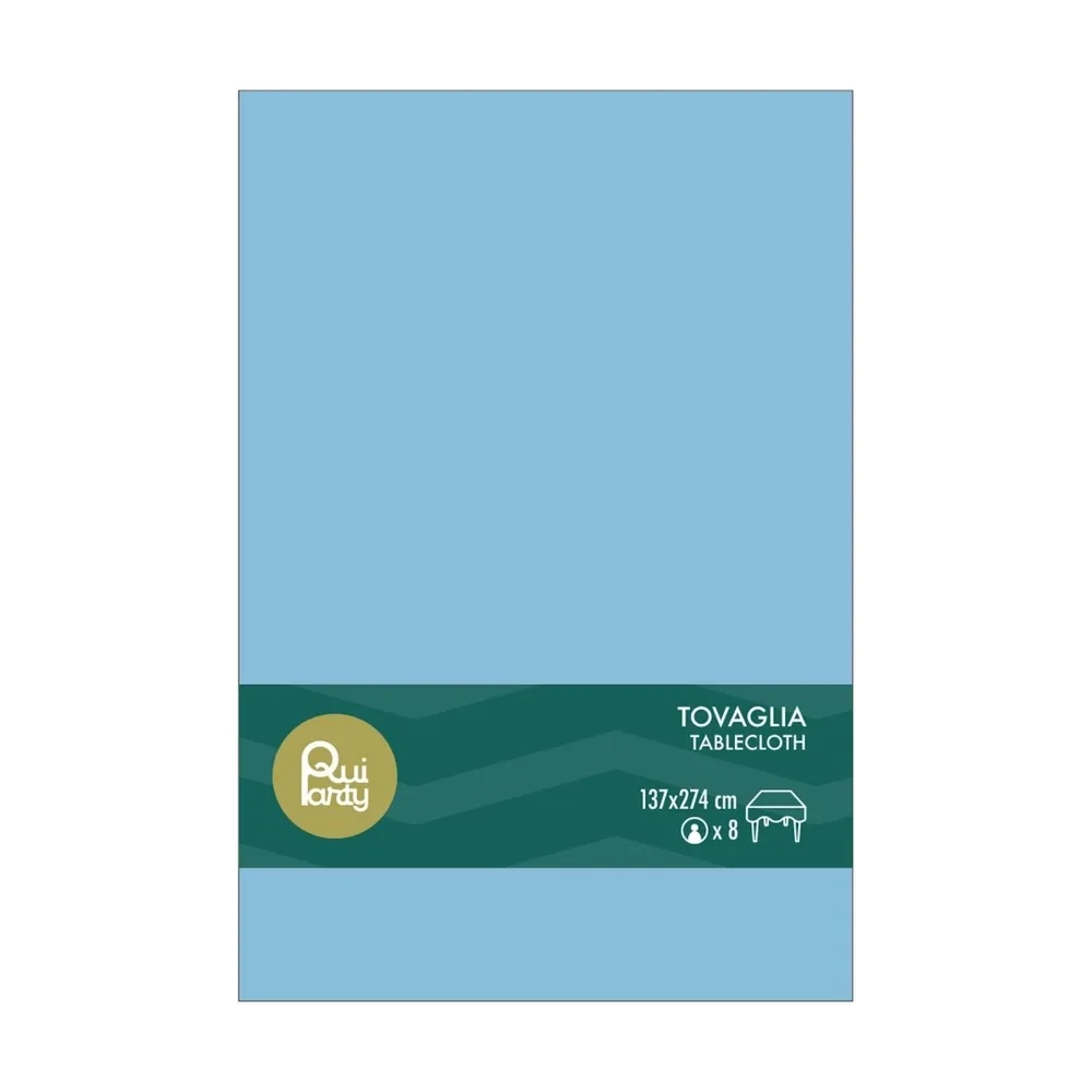 Tovaglia in Plastica Celeste 137x274cm – monouso 1pz