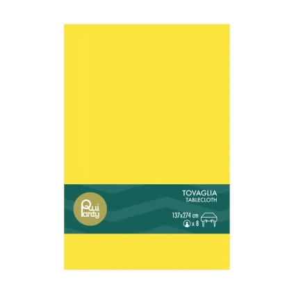 Tovaglia in Plastica Gialla 137x274cm – monouso 1pz