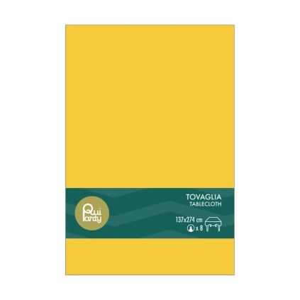 Tovaglia in Plastica giallo mais 137x274cm – monouso 1pz