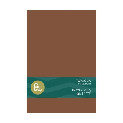 Tovaglia in plastica 137x274cm Moka – monouso 1pz