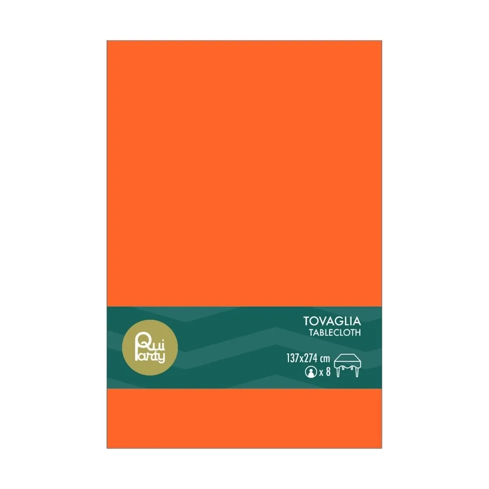 Tovaglia in plastica 137x274cm Arancione – monouso 1pz