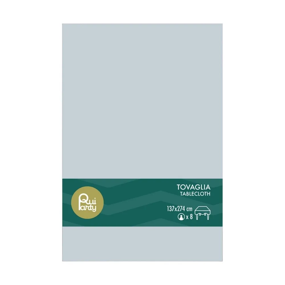 Tovaglia in plastica 137x274cm Celeste fumo – monouso 1pz