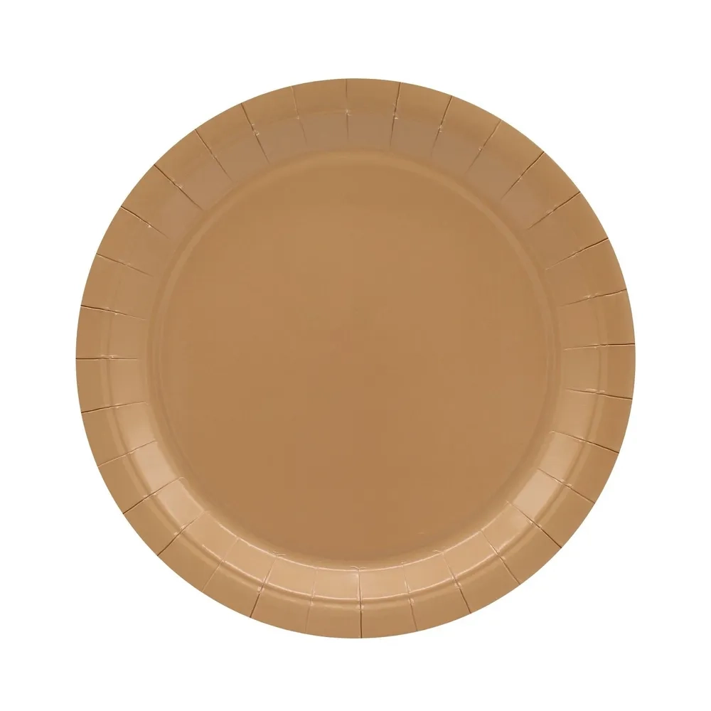 Piatto in carta 24cm Moka – Confezione da 15 pezzi