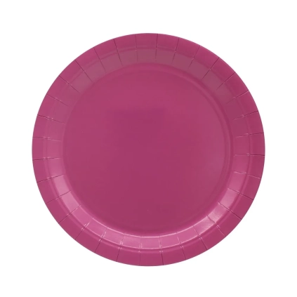 Piatto in carta 24cm Malva – Confezione da 15 pezzi