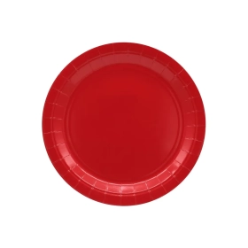 Piatto in carta 18cm Rosso scuro – Confezione da 15 pezzi