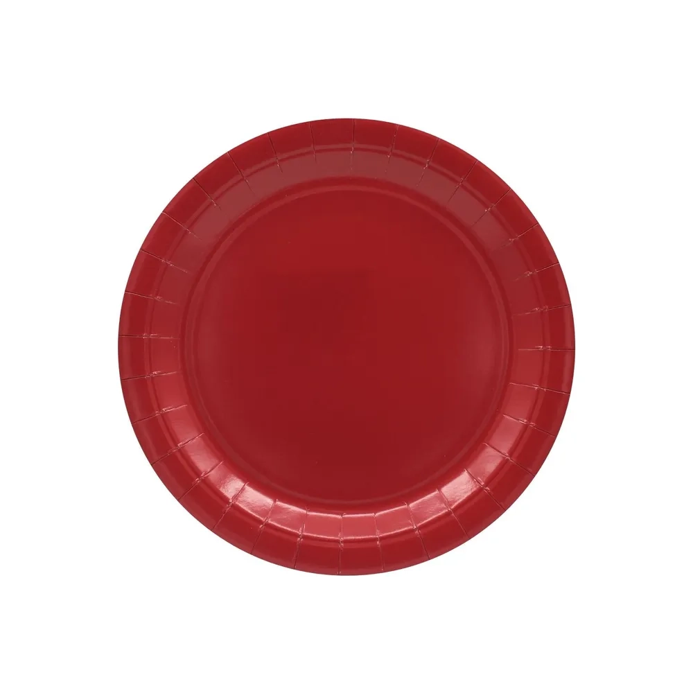 Piatto in carta 18cm Bordeaux – Confezione da 15 pezzi