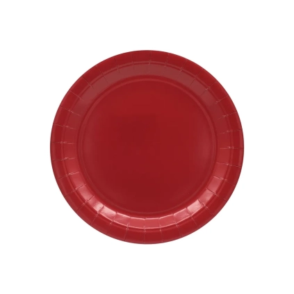 Piatto in carta 18cm Bordeaux – Confezione da 15 pezzi