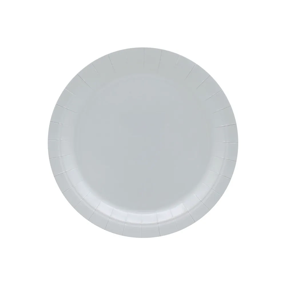 Piatto in carta 18cm Grigio freddo – Confezione da 15 pezzi