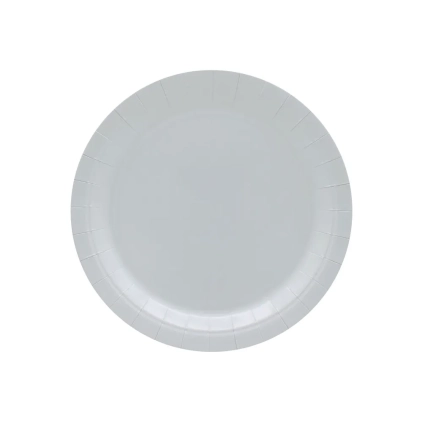 Piatto in carta 18cm Grigio freddo – Confezione da 15 pezzi