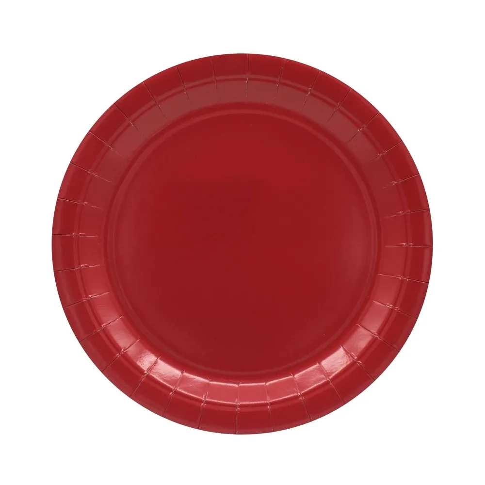 Piatto in carta 24cm Bordeaux – Confezione da 15 pezzi