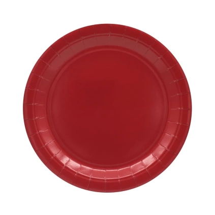 Piatto in carta 24cm Bordeaux – Confezione da 15 pezzi