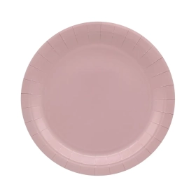 Piatto in carta 24cm Rosato – Confezione da 15 pezzi