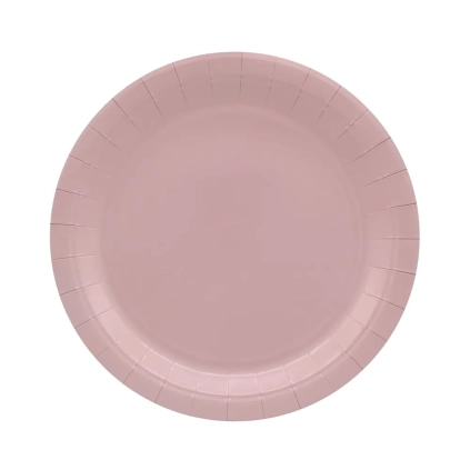 Piatto in carta 24cm Rosato – Confezione da 15 pezzi