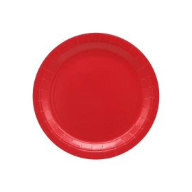 Piatto in carta 18cm Rosso – Confezione da 15 pezzi
