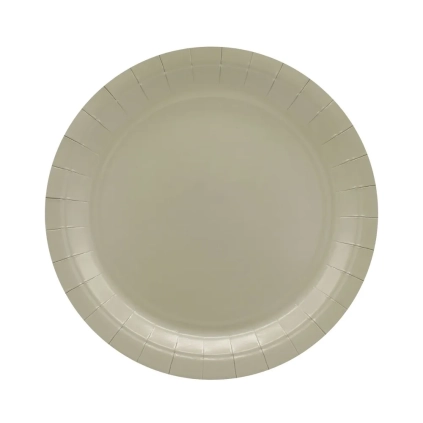 Piatto in carta 24cm Tortora,. – Confezione da 15 pezzi