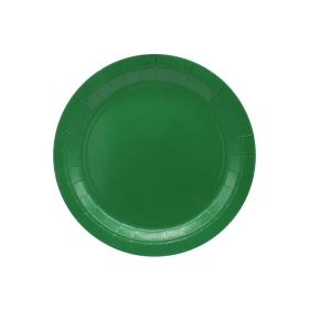 Piatto in carta 18cm Verde scuro – Confezione da 15 pezzi