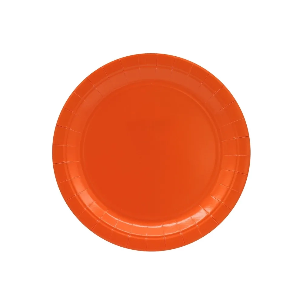 Piatto in carta 18cm Arancione – Confezione da 15 pezzi