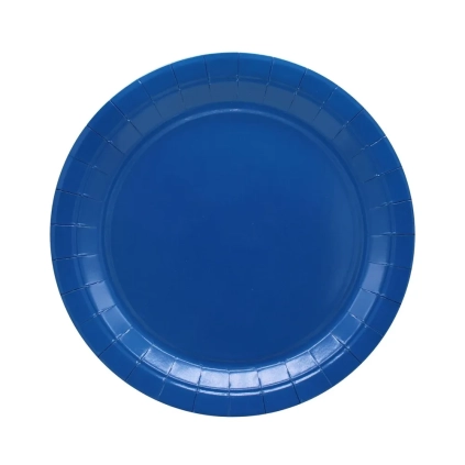 Piatti in carta Blu 24cm – Confezione da 15 pezzi